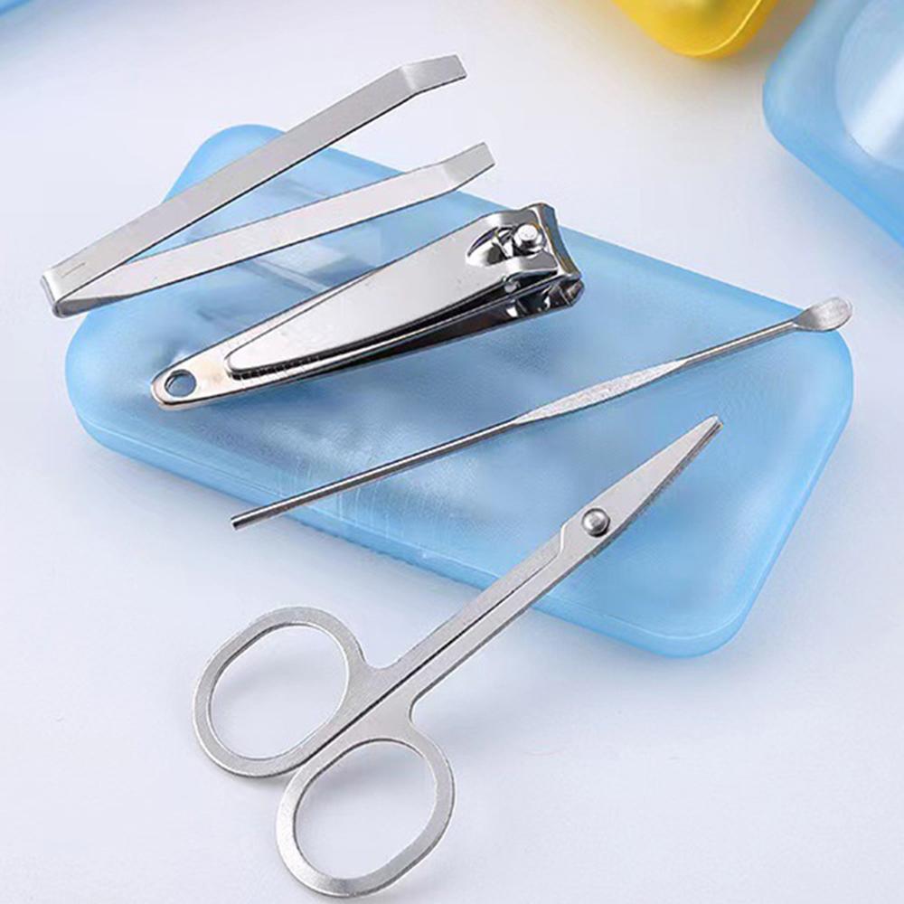 Набор для маникюра из 4 предметов, Набор кусачек для ногтей, Инструменты для ухода за ногтями из нержавеющей стали, Профессиональные наборы для ухода, Подарок для мужчин, Отца