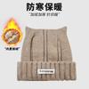 Cat Ear Woolen Hat for Women, Autumn and Winter, Fleece-Lined, Thickened, Warm, Cold-Proof, Ear-Protecting Knit Hat for Large Head Circumferences
