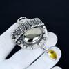 Pyrite Gold Pendant, 925 Sterling Silver Handmade Jewelry, Citrine Silver Pendant, Party Wear Jewelry For Women's, Pendant Valentine's Day Gift
