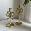 Single Head French Bow Candlestick Wrought Iron Wedding Candle Stand  Window Display