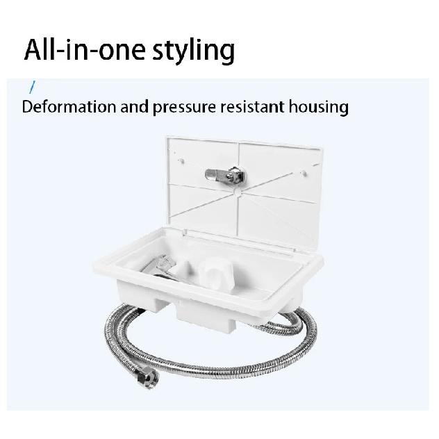 TYTXRV Caravan Accessories RV Exterior Shower Box Kit with Lock Stainless Steel Faucet & Hose Camper Trailer Outdoor Washing Kit