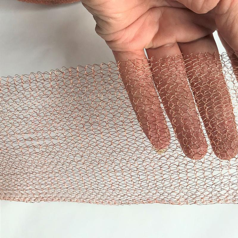 4 Wire Copper Mesh Filter Woven Wire Screen Filter For Distillation Insect-proof  Copper Wire Mesh Width 12.7cm Column Packing