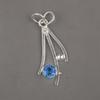 Подвеска из драгоценного камня ручной работы с танзанитом, подвеска из стерлингового серебра 925 пробы, антикварные ювелирные изделия, подвеска для подарка на помолвку