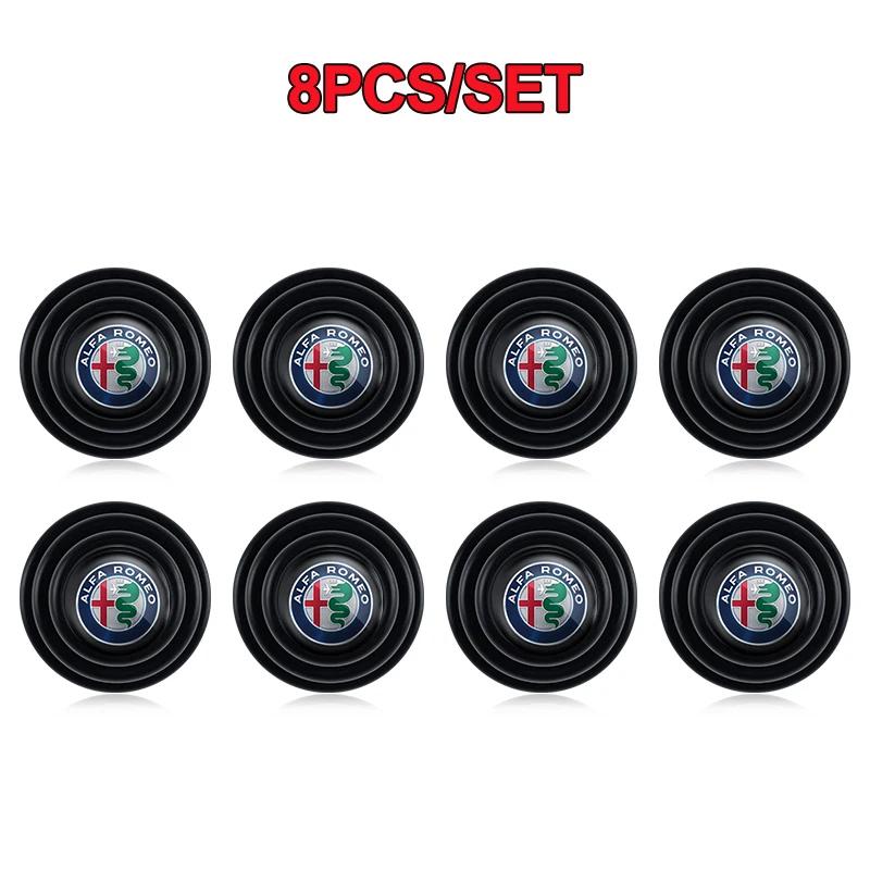 MQHWD1 4/8/12Pcs Car Door Anti-shock Pad Anti-noise Buffer Gasket Auto Interior For Alfa Romeo 4C 159 166 Spider Giulia 156 Mito 147 GT