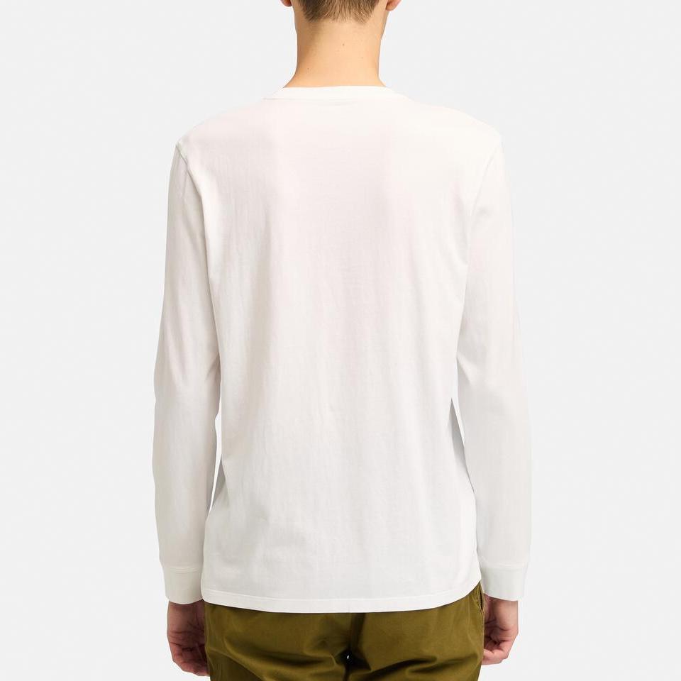 Timberland Мужская футболка с длинным рукавом, для улицы, повседневная, дышащая, белая A5XVK100