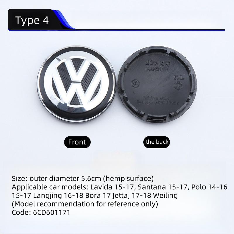 Для VOLKSWAGEN VW 56-76 мм Наклейка-колпачок ступицы колеса автомобиля Аксессуары Для Volkswagen R-line R GTI Polo Golf Touareg Passat Mago
