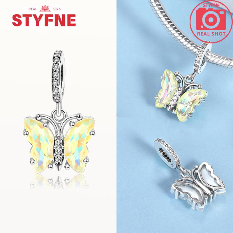 New Silver 925 Blue Dragonfly Butterfly Charms Beads Fit Bracelet for Women DIY Fine Jewelry Accessories Beads Gifts