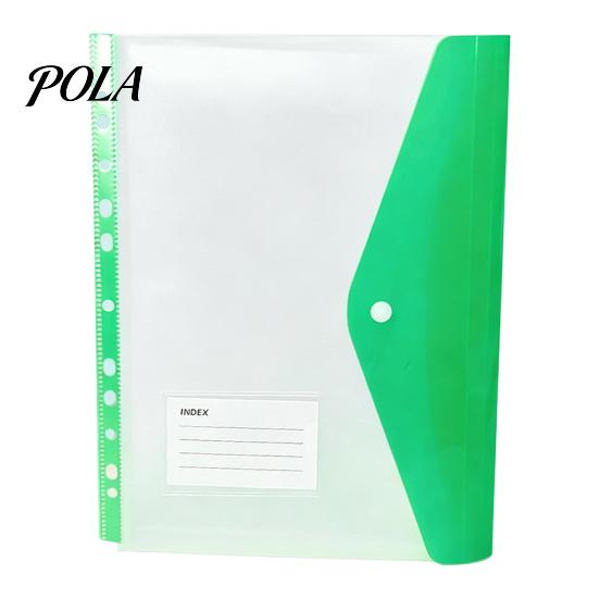 Colorful File Pockets 11 Hole Binder for A4 Binders, Plastic Expanding Folders Student Organizer with Snap Closure & Transparent Label Slot,