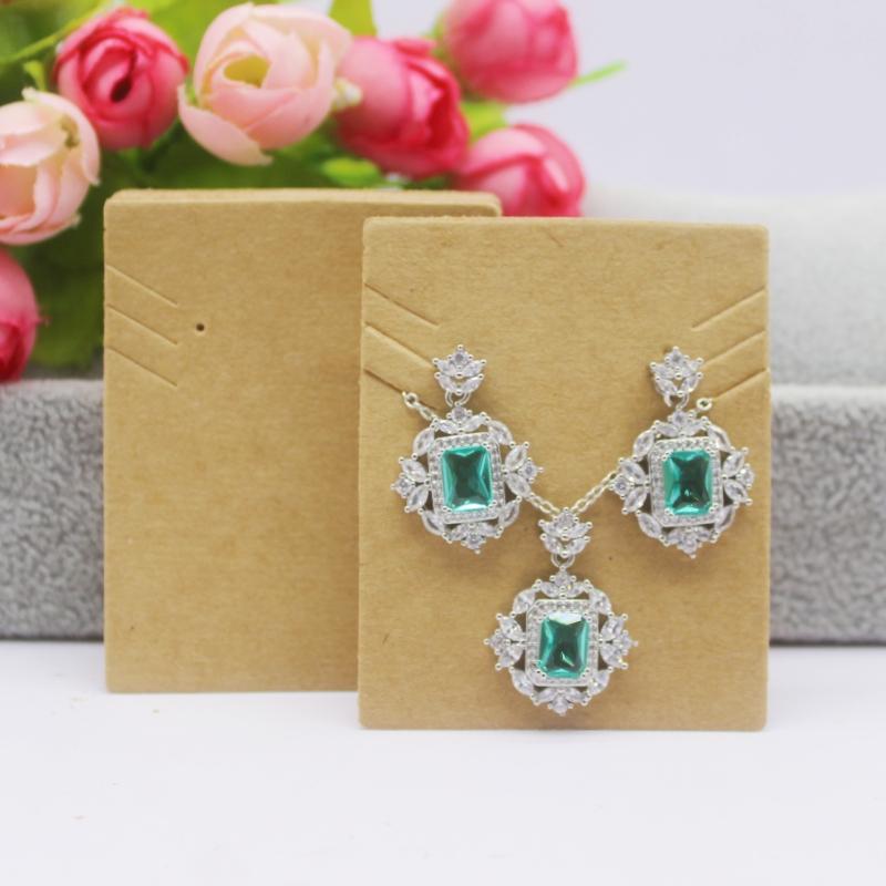 50/100 шт. 5.1X6.3 см белая/крафт-бумага, демонстрационная карточка с серьгами и ожерельем