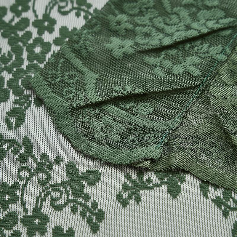 1 шт. Винтажная цветочная кружевная прозрачная занавеска - полупрозрачная светофильтрующая драпировка для спальни и гостиной, дизайн кармана на штанге, шторы для гостиной