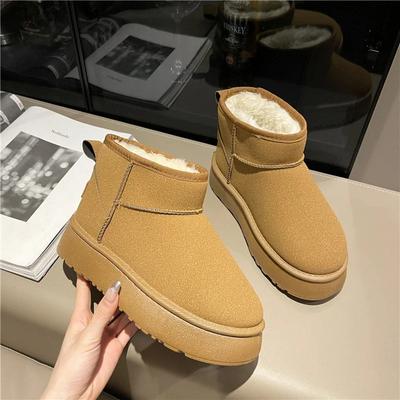 Новые классические женские зимние ботинки на утепленном пуху, удобные теплые ботильоны, женская зимняя женская обувь, массивные Botas Mujer