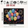2D Black Background Rainbow Balloon Photography Background