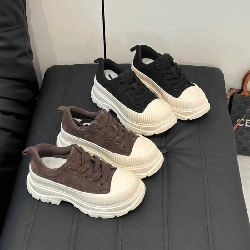 Модная осень, новые модные милые дизайнерские туфли с круглым носком из парусины для женщин, удобные повседневные универсальные женские туфли из вулканизированной стали