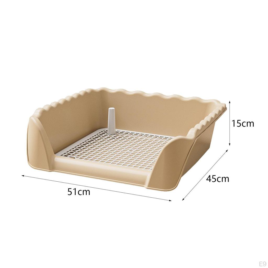 Поднос для туалета для собак, устойчивый к брызгам, легко чистящийся держатель для подушечки для мочи со стойкой для мелких животных