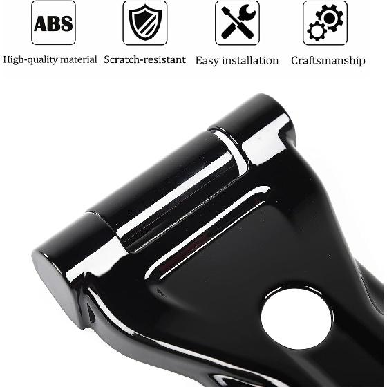 RT-TCZ Hood Hinge Cover Exterior Decoration Kits Accessories Compatible with 2018-2023 Jeep Wrangler JL JLU and Gladiator JT (Black)