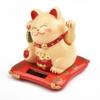 2 5 Inch Japanese Solar Wave Lucky Cat Solar Powered Car and Home Decoration with Moving Paw Plastic Fortune Cat Figurine