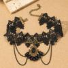 Retro Lace Clavicle Chain Gothic Style Personality Accessories Lace Pendant Necklace Female Clavicle Chain
