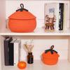 Halloween Pumpkin Woven Basket Home Organization Bin Cute Basket Halloween Pumpkin Basket with Dust-Proof Lid Seasonal Decor