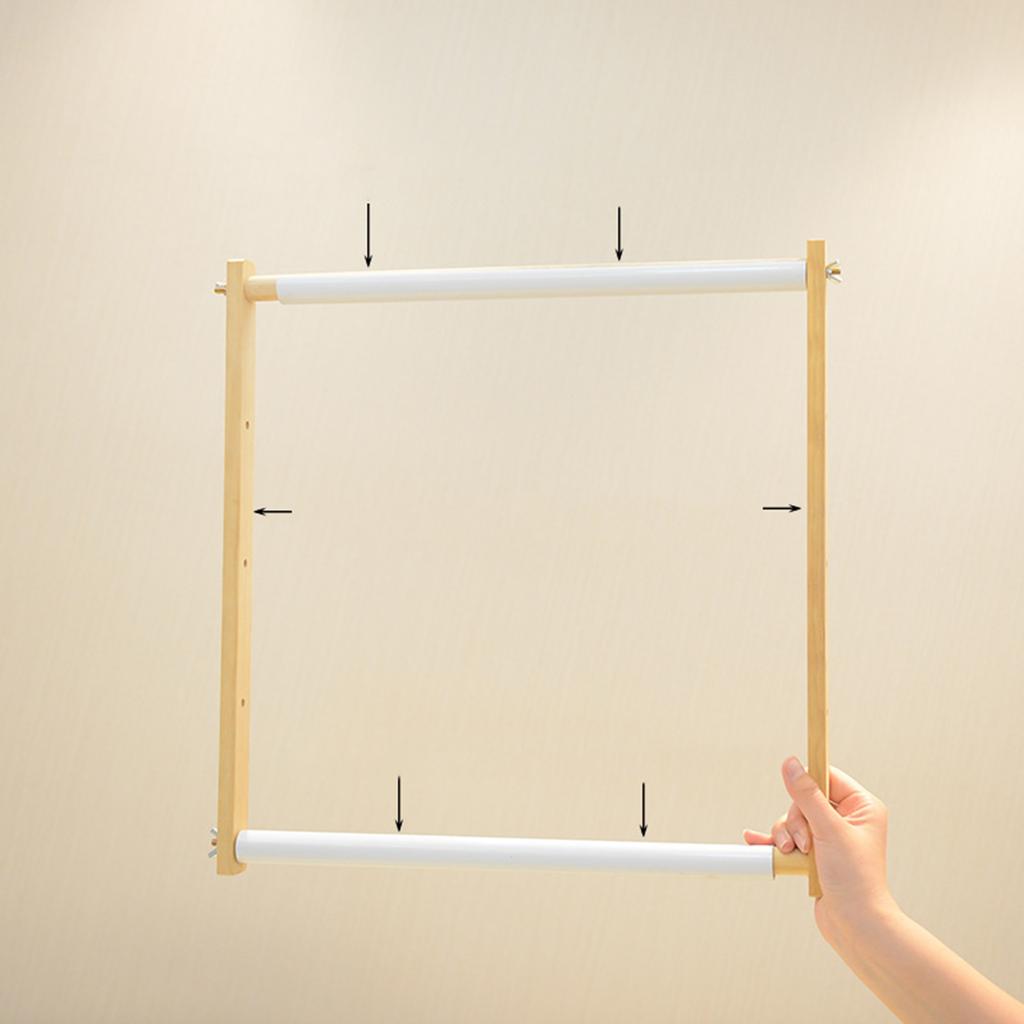 Wood Tapestry Scroll Embroidery Frame Cross Stitch DIY Crafts Sewing Tools 39x48cm