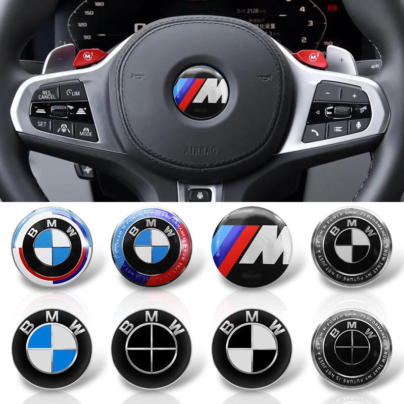 VKSO5 1Pcs 45mm 47mm Car Steering Wheel Emblem Decals Badge Sticker For BMW E46 E90 E60 F30 F10 E39 E36 E87 F20 E90 E70 M3 M5 M6 G20 M