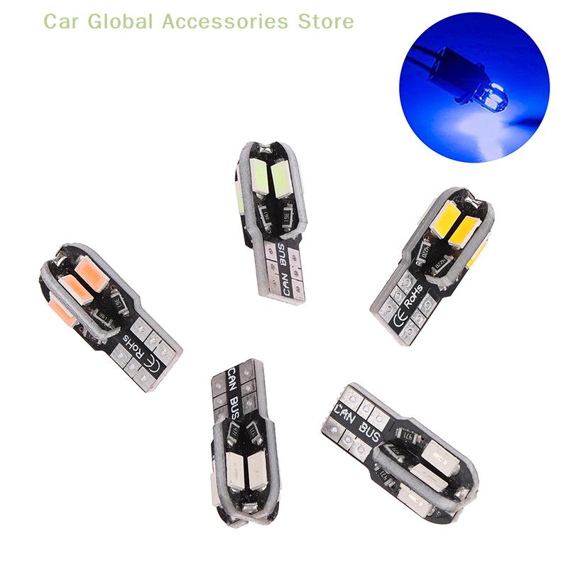2 шт. Светодиодные лампочки T10 Маленькие Canbus 5630 8SMD 12V 8000K Лампа номерного знака Автомобильные лампы для карты, салона, габаритные огни, сигнальные лампы