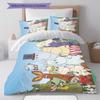 Moominvalley Pattern Bedding Home Decoration Birthday Gift ( 1 duvet cover + 2 pillowcase, without core),fan merchandise.