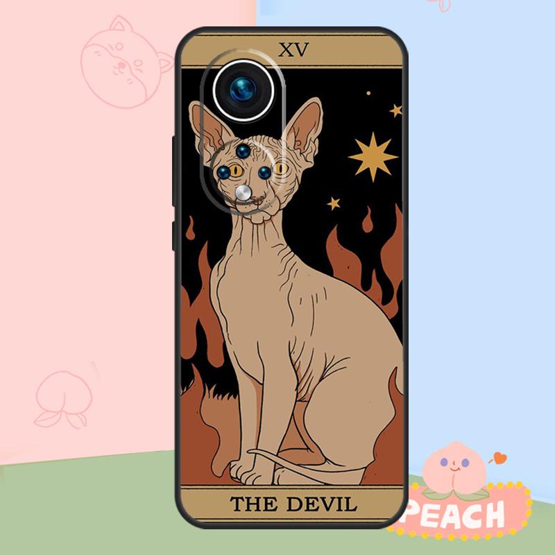 Cats Tarot Witchcraft Case For Honor Magic 8 6 7 Pro Honor 400 200 70 90 Lite X8b X8c X9a X9b X9c X9d Win RT Cover