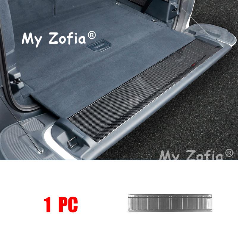 For ZEEKR 9X 2025 2026 Car Trunk ABS Carbon fiber Threshold Strip Tailgate Anti Kick Sill Trunk Plate Cover Accessories
