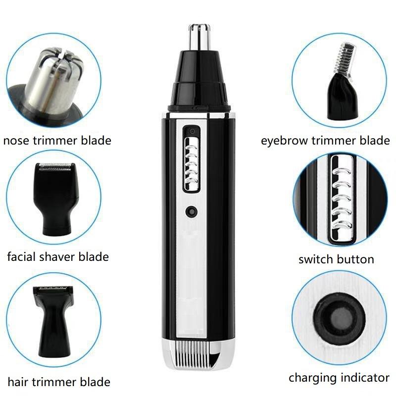 Rechargeable 4-in-1 Electric Razor for Men and Women - Epilator, and Hair Trimmer - Waterproof