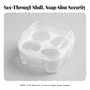 4 Egg Holder Portable Storage Container with Lid Transparent for Picnics