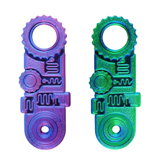 3D Printed Fidget Ring Toy Stress Anxiety Relief 5-in-1 Gear Spinner Sensory Toy Kids Adults Portable Travel Mindful Meditation Fingertip Spinning Toy