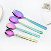 Gold 18/10 Stainless Steel Colorful Creative Design Kitchen Tableware Sporks Dessert Fork Spoon Noodles Salad Fruit Dinnerware