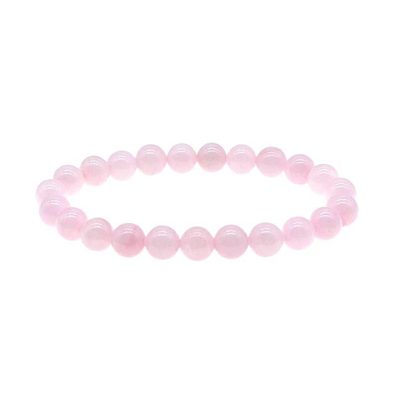 Розовый порошок розы кристалл кварц натуральный камень Strech браслет эластичный шнур ювелирные изделия бусины Lovers MIT