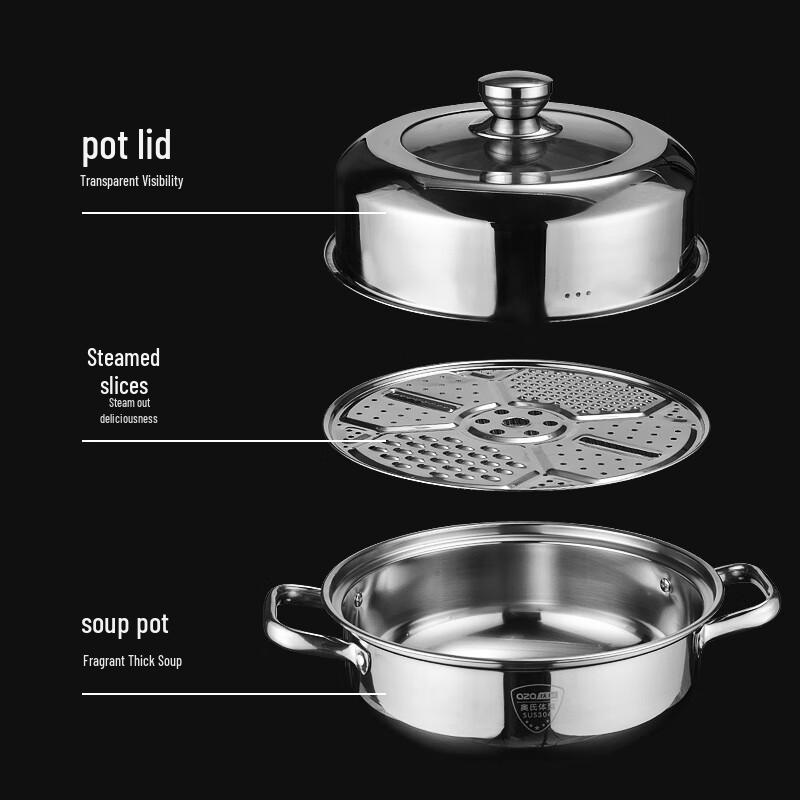 Suler 304 Stainless Steel Multi-functional Steamer Pot