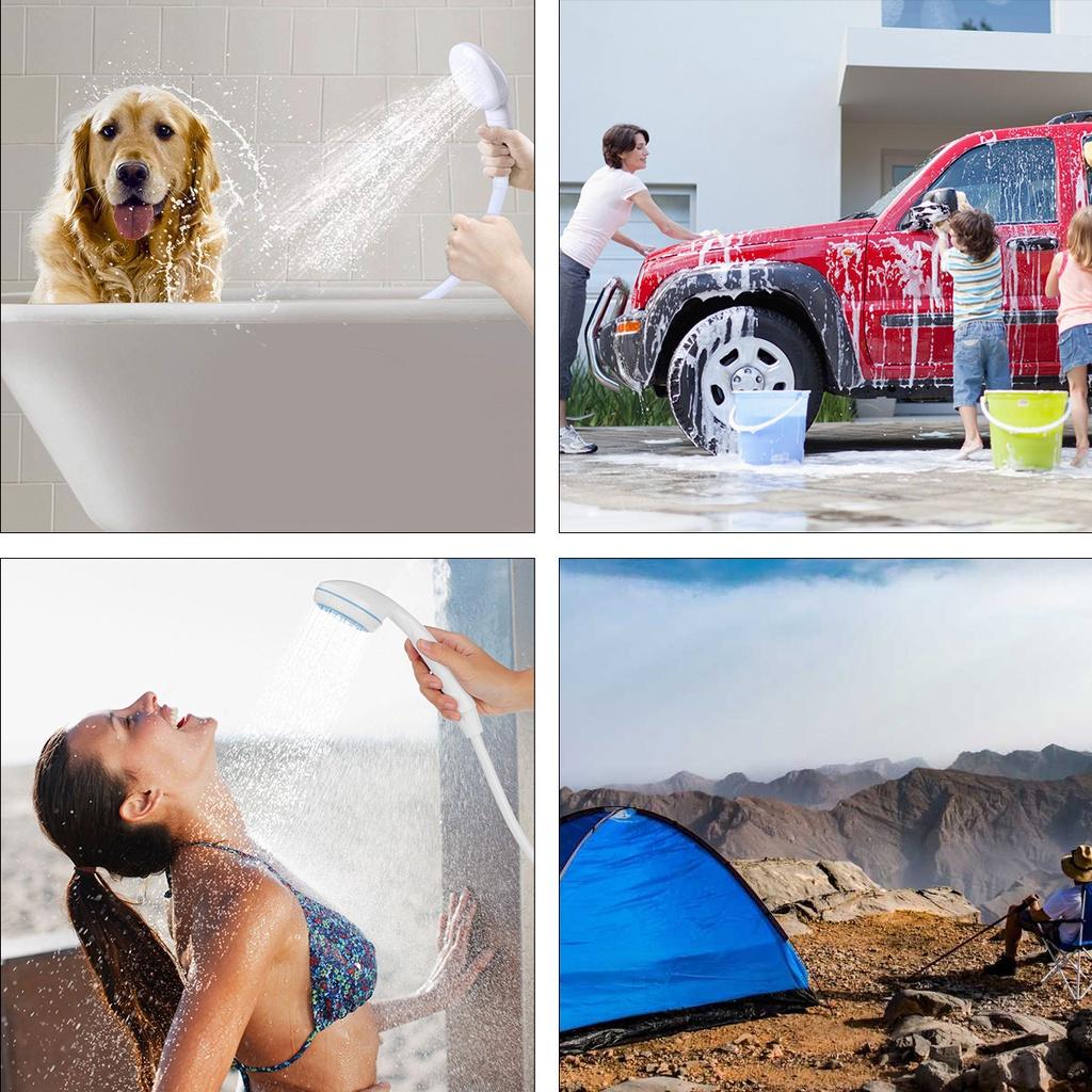 Портативный душ для домашних животных, кемпинговый душ, насос для душа, перезаряжаемая насадка для душа для кемпинга, пешего туризма, путешествий на открытом воздухе