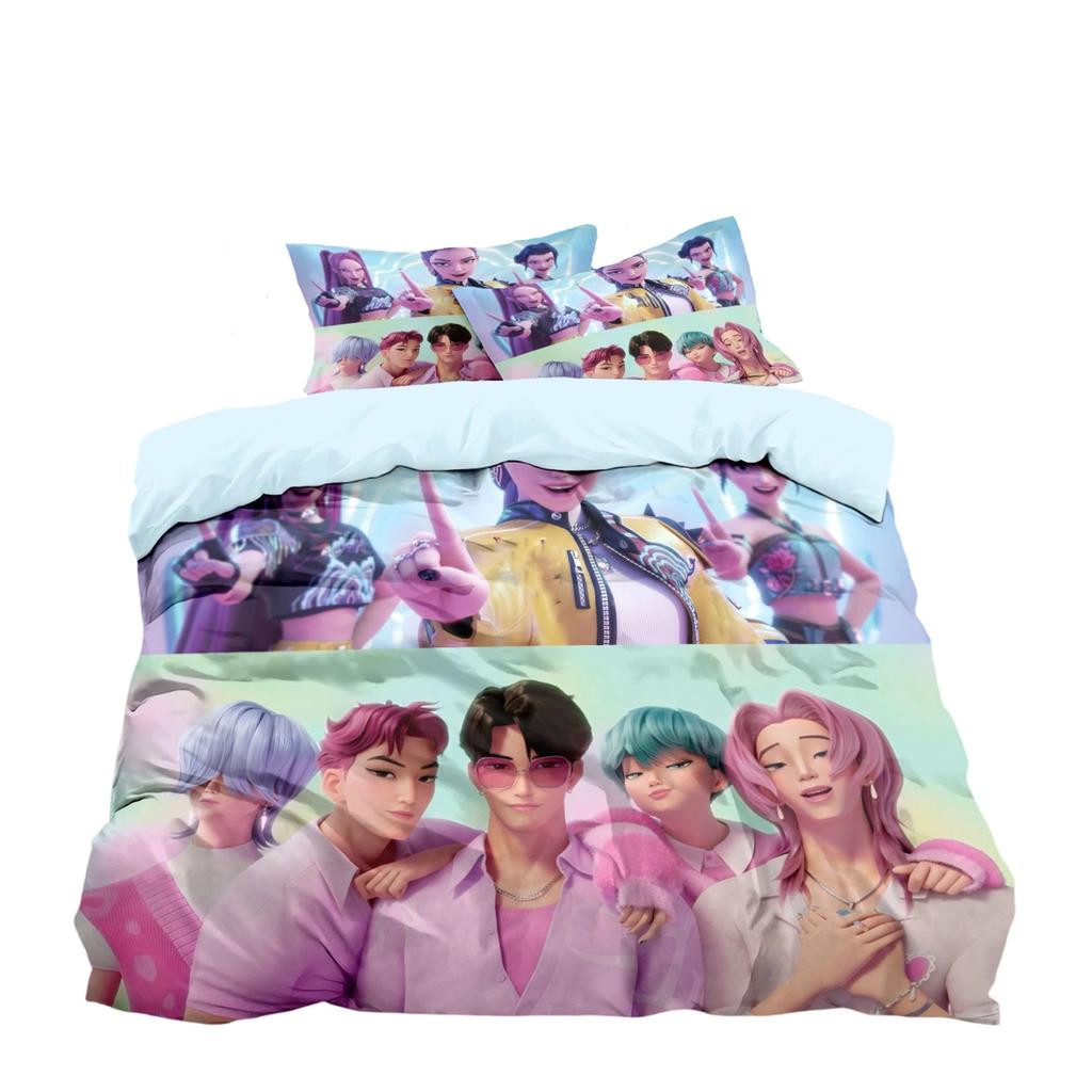 Three Piece Duvet Cover With Digital Printing Kit, Brushed Pillowcase, Duvet Cover