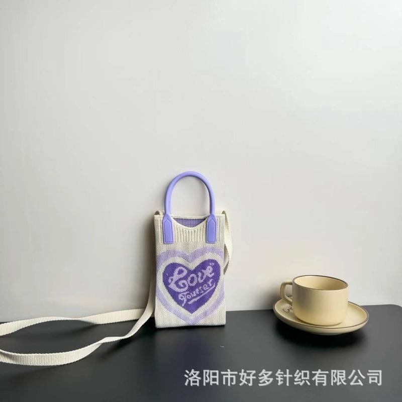 Премиальный сенсорный ns сумка для мобильного телефона новая мультяшная вязаная сумка дофаминовая ниша универсальная сумка-мессенджер через плечо сумочка