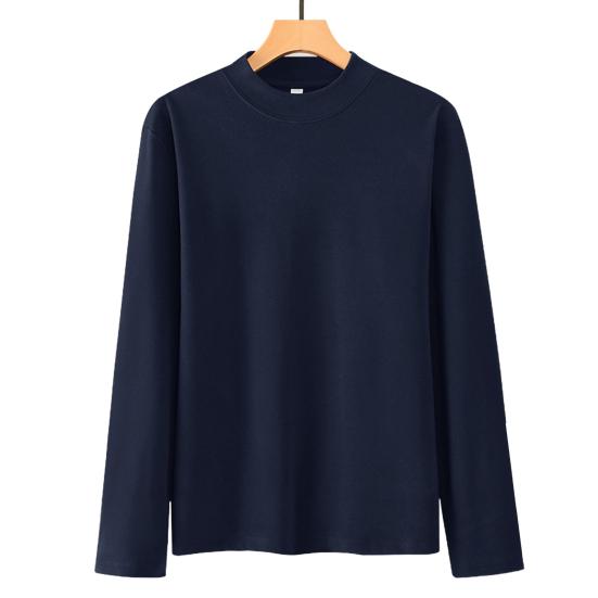 Thermal Shirt Men Women Long Sleeve Round Neck Thickened T-shirt Warm Casual Tee Pullover for Autumn Winter Outdoors Daily Wear