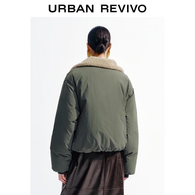 UR Women's Oversized Patchwork Lapel Down Jacket