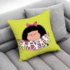 Cute M-Mafalda Girl Comic Throw Pillow Case For 45x45cm 40x40cm 55x55cm 50x50cm 30x30cm Square Car Pillowcase Shell
