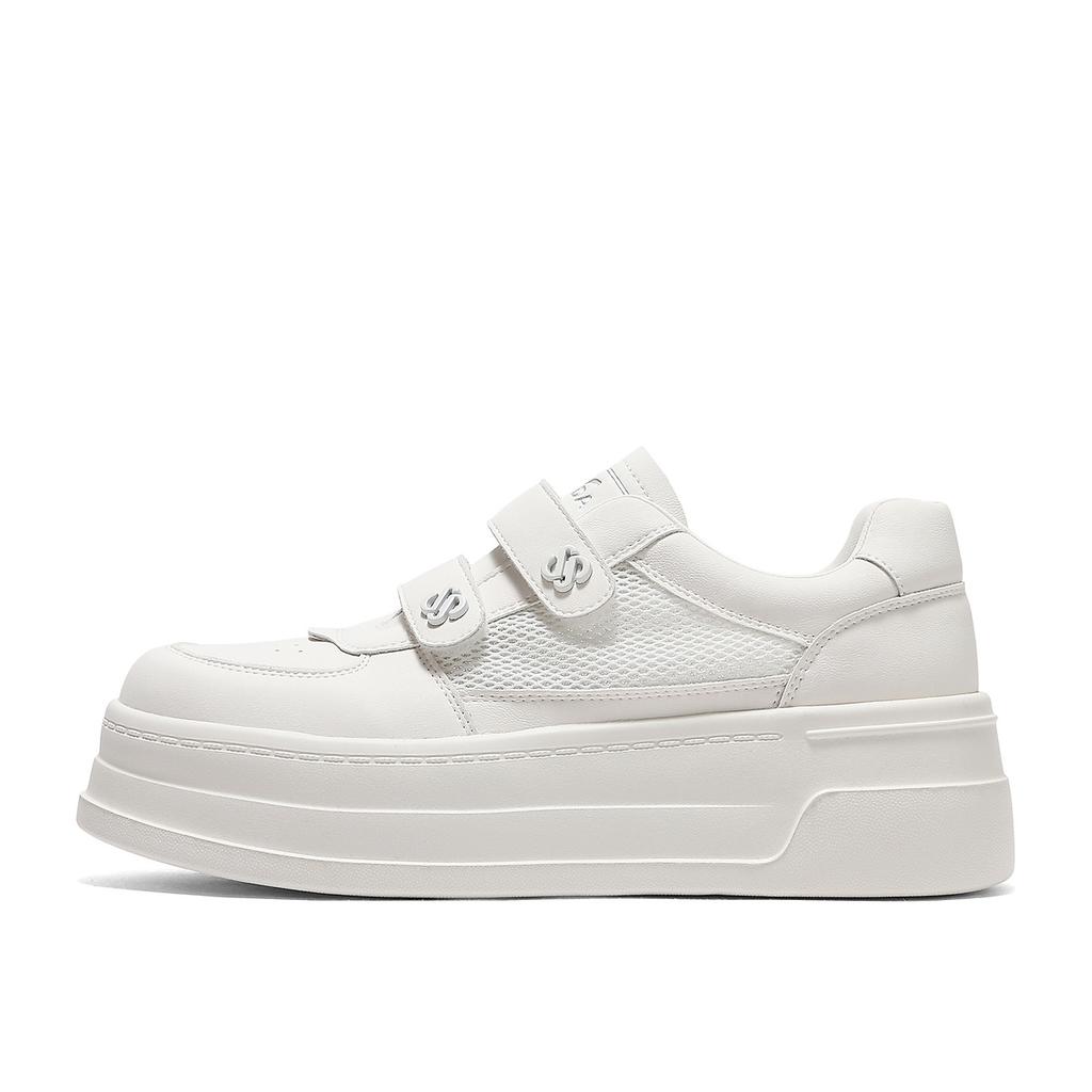 Senda Mesh Shoes Women's 2026 Summer New Thick Sole Breathable Casual White Shoes