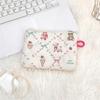 Ins Style Flower Coin Purse Cartoon Rabbit Clutch Bag Lipstick Earphone Sundries Storage Bag Wallet Pouch Mini Makeup Bag