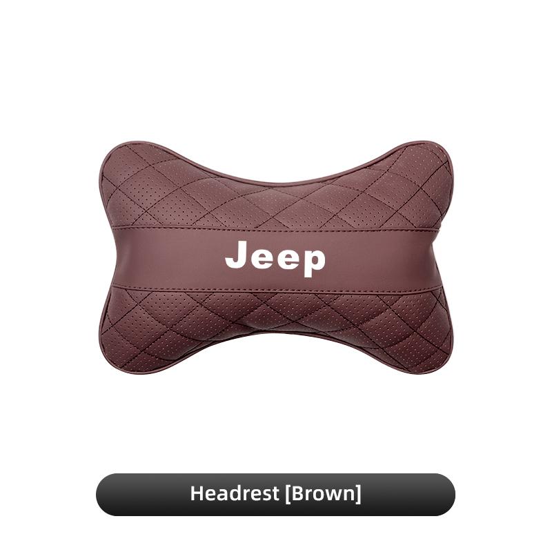 AJL6  Jeep Car Seat Head Support Cushion Lumbar Pillow Interior Accessories For Jeep Renegade Compass Grand Cherokee Wrangler Patriot