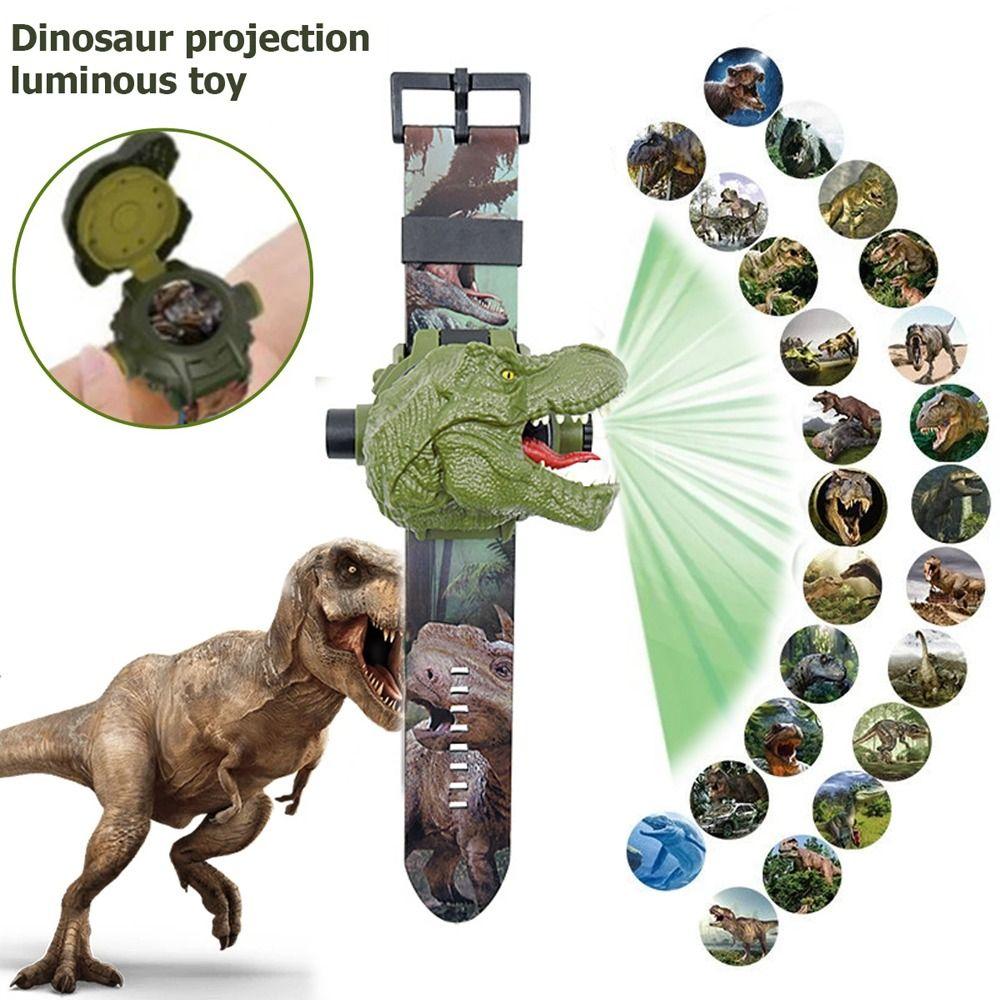 Students Clock LED Educational Toy Digital WristWatch Dinosaur Projection Watch Cartoon Kids Watch