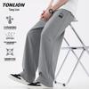 Мужские летние повседневные брюки TonLion с эффектом охлаждения, прямого кроя