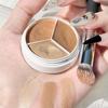 Light and Flawless Three Color Concealer Contouring Cover Face Spot Acne Mark Oil Control Moisturizing Whitening Lasting Waterproof Student Cosmetics