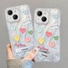 Applicable To Apple 15 Mobile Phone Case Iphone14promax Color Love Stand 13 Feather Yarn 12 High-end 11