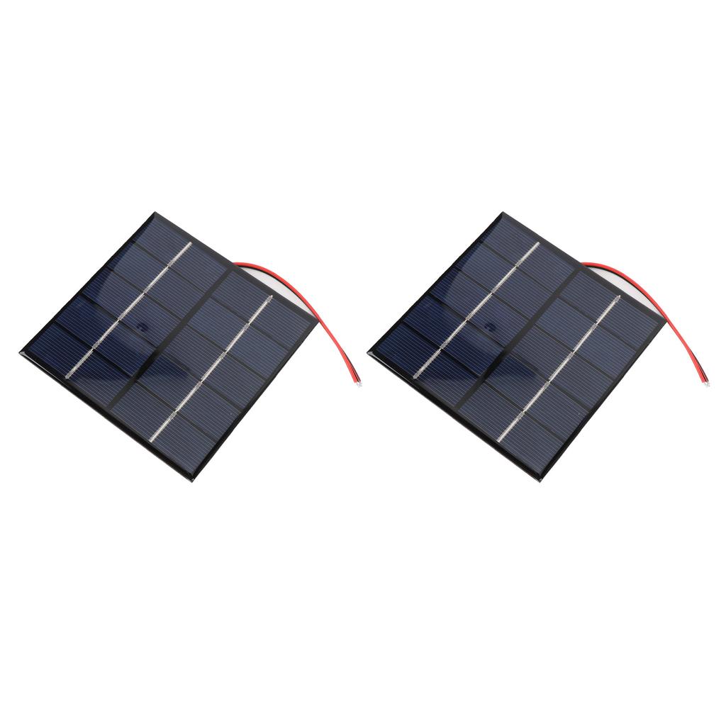 2PCS 1.2W 5V Small Solar Panel DIY Polysilicon with Electronic Wire for Phone Tablet Camera