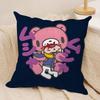 Cartoon G-GloomyS Bear Cushion Cover Soft Plush Fabric Double-Sided Printed Sofa Cushion Cover for All Seasons Home Decor Gift