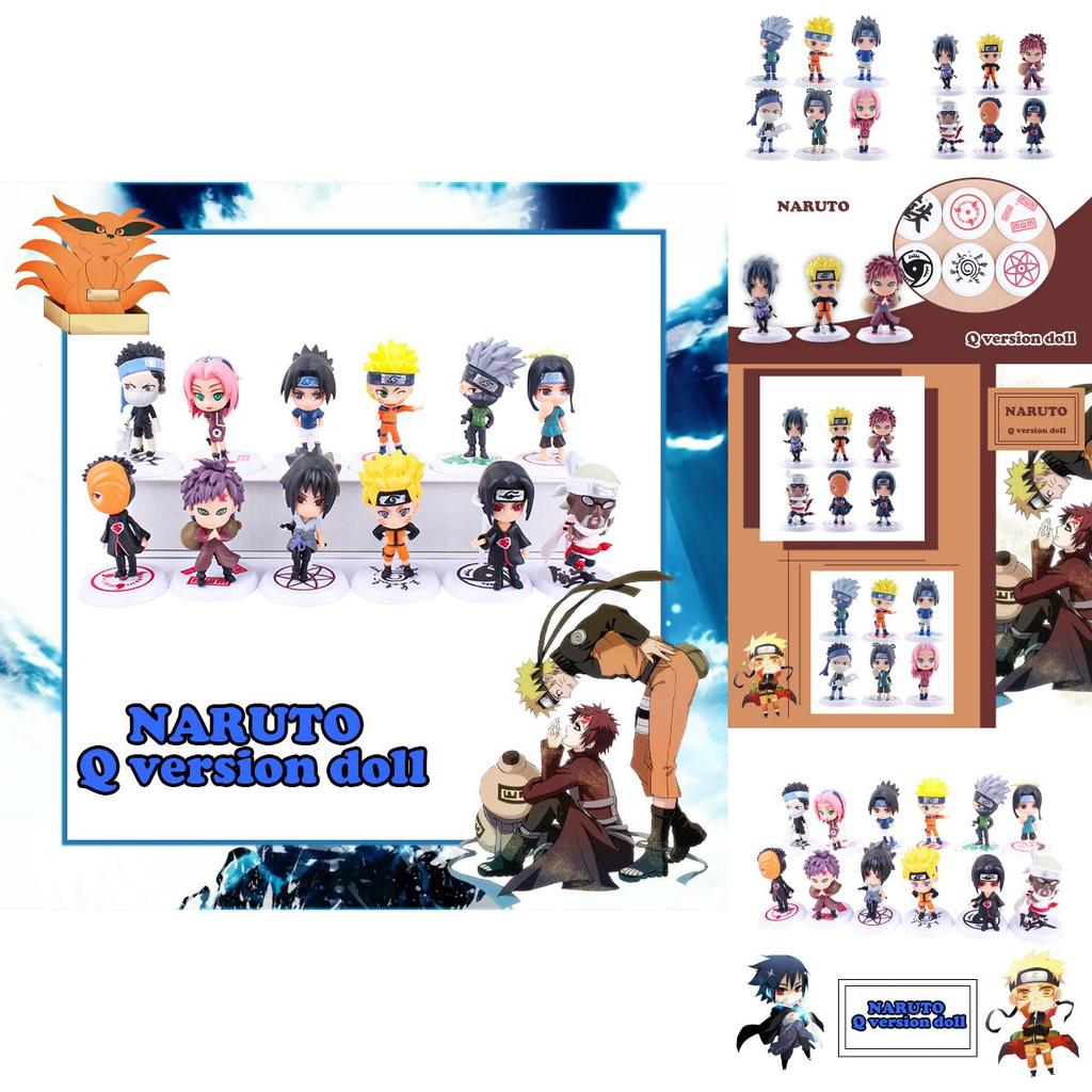 Charming 6 Pcs Sasuke Doll Set Featuring Beloved Naruto Animation Characters